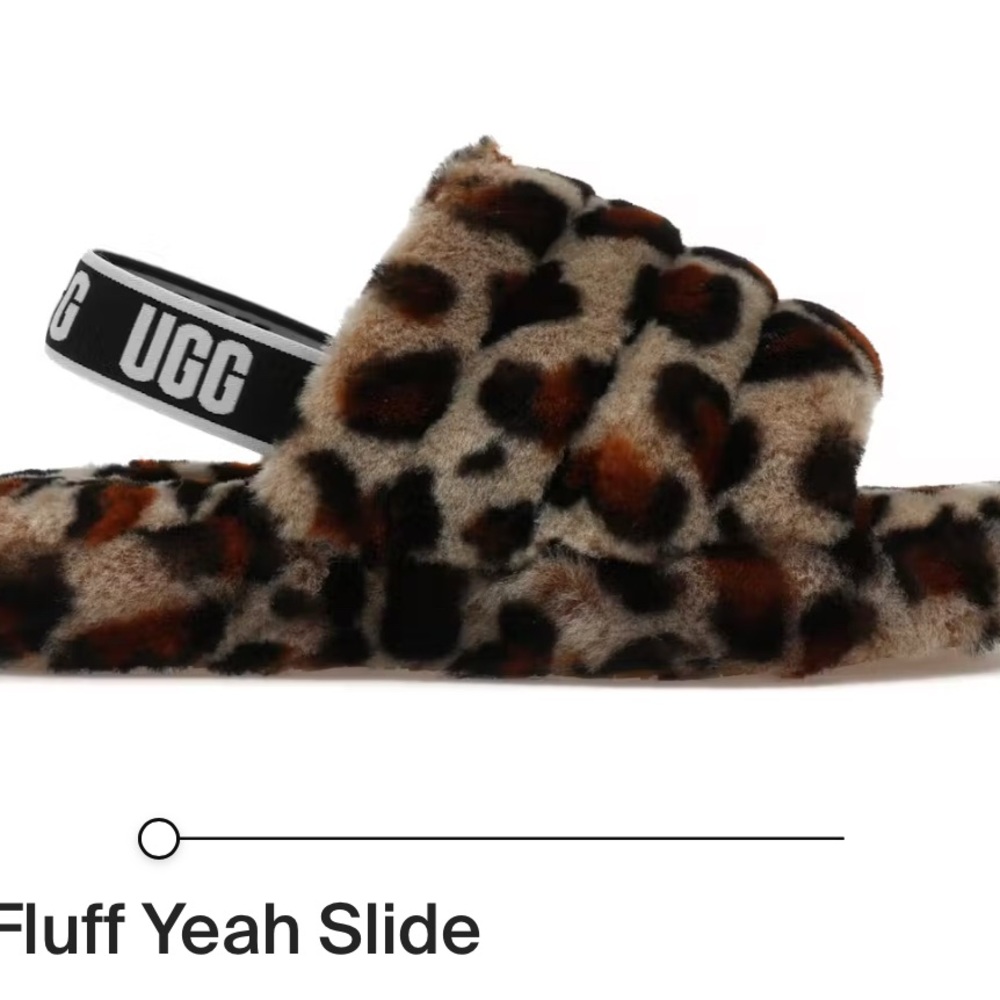 UGG Fluff Yeah Animal Print Slide